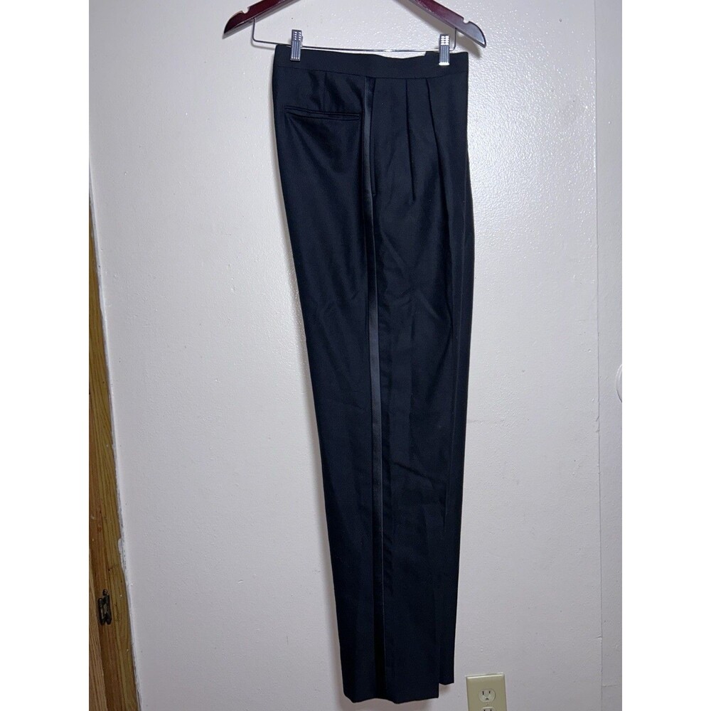 Woolmark Black Womens  Dress Pants  Size 30 Wool 100% Made In Korea